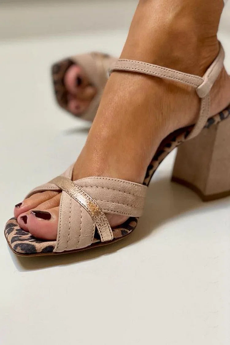 Dalia | Sandalias de Tacón con Tiras Cruzadas