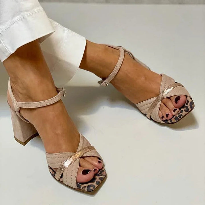 Dalia | Sandalias de Tacón con Tiras Cruzadas
