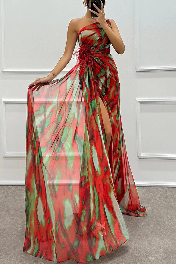 Vestido Draped Vibrante