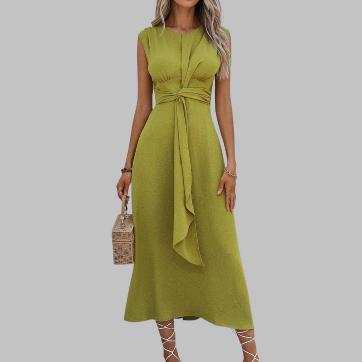 Reese™ | Vestido Maxi sin Mangas con Cuello Redondo
