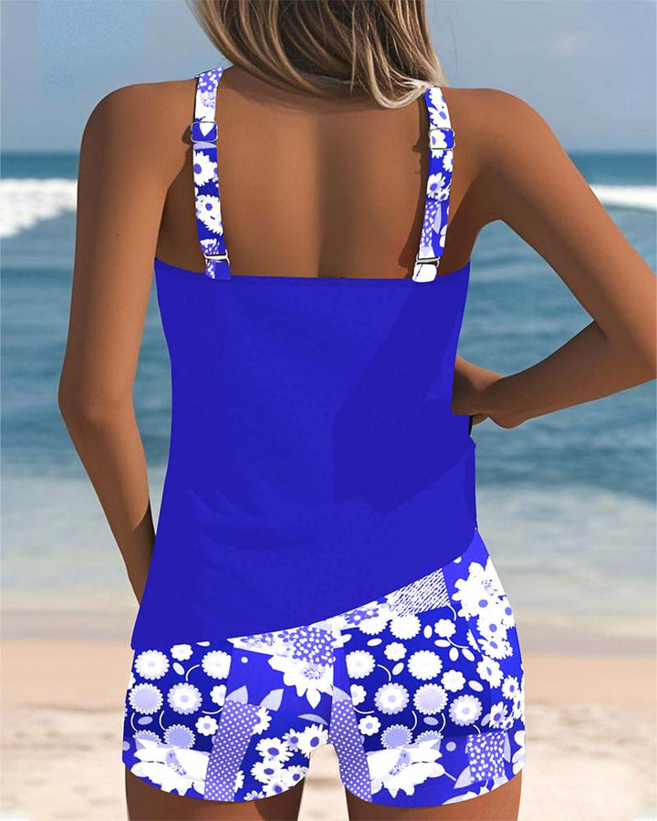 Colette | Top de baño con conjunto de boxer estampado