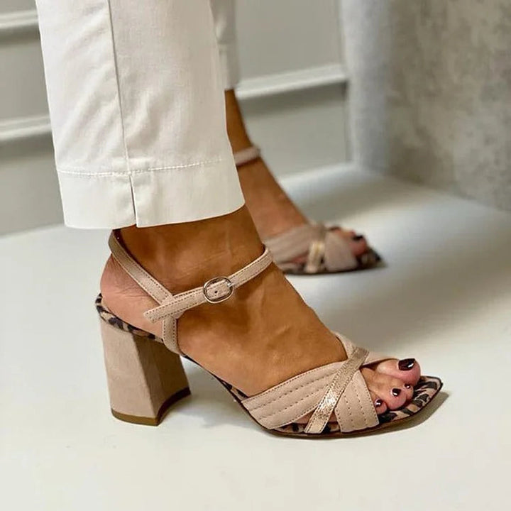 Dalia | Sandalias de Tacón con Tiras Cruzadas