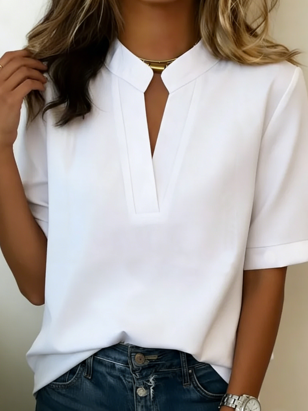 Élise | Blusa Elegante de Cuello Refinado