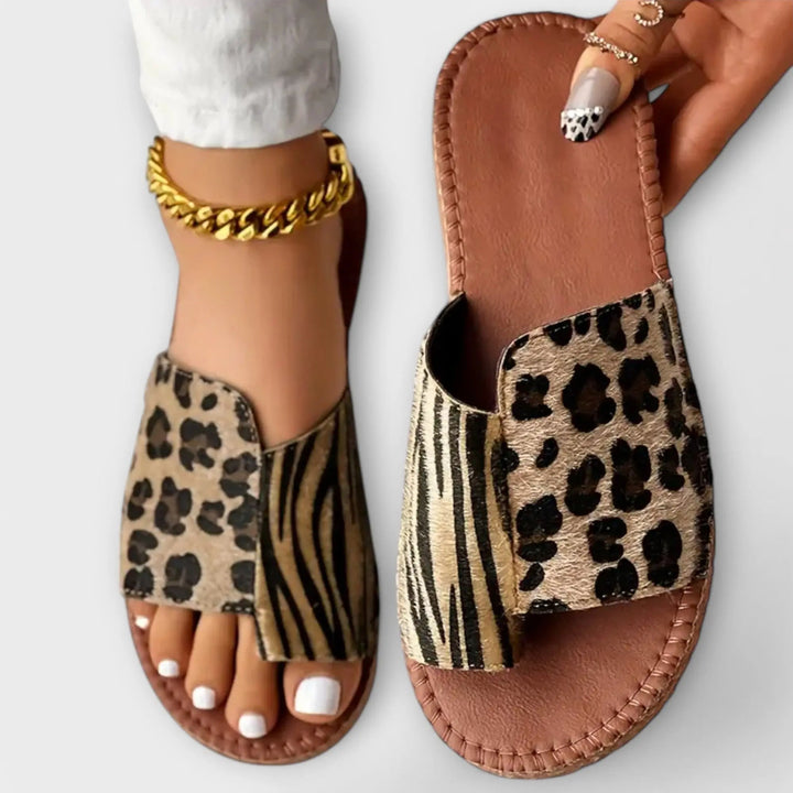 Meline – Sandalias con Estampado Animal