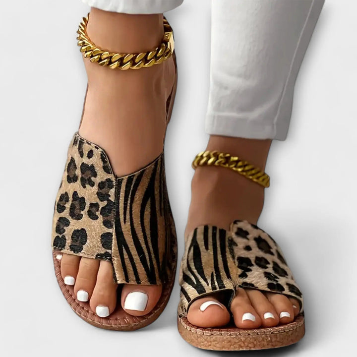 Meline – Sandalias con Estampado Animal