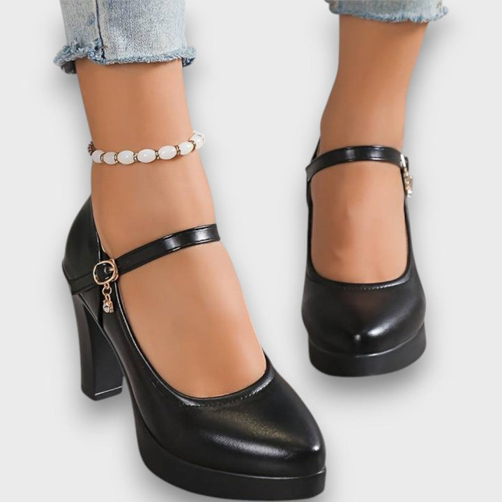 Zoe – Tacones Elegantes con Tacón de Bloque