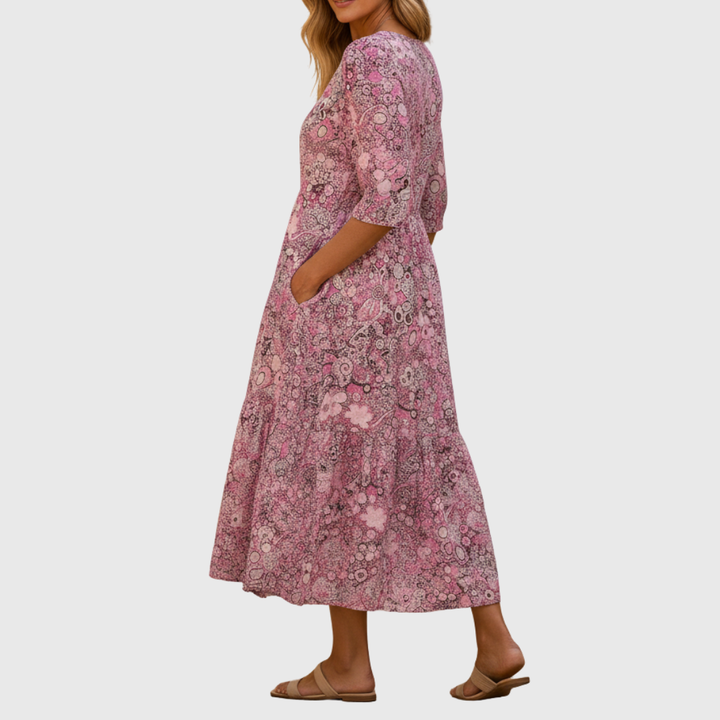 Harlow | Vestido Midi Elegante con Escote en V