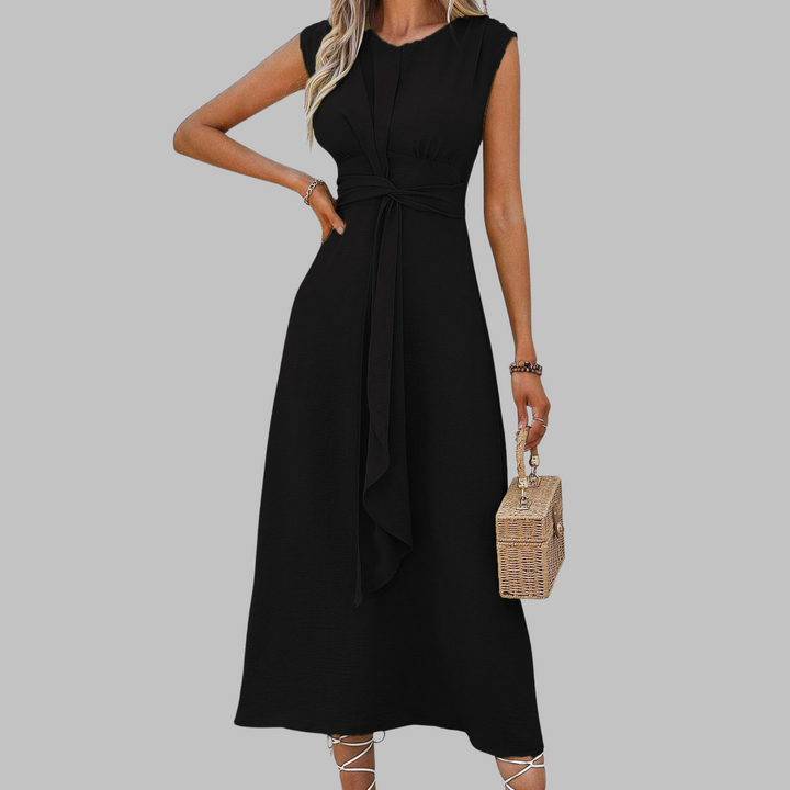 Reese™ | Vestido Maxi sin Mangas con Cuello Redondo