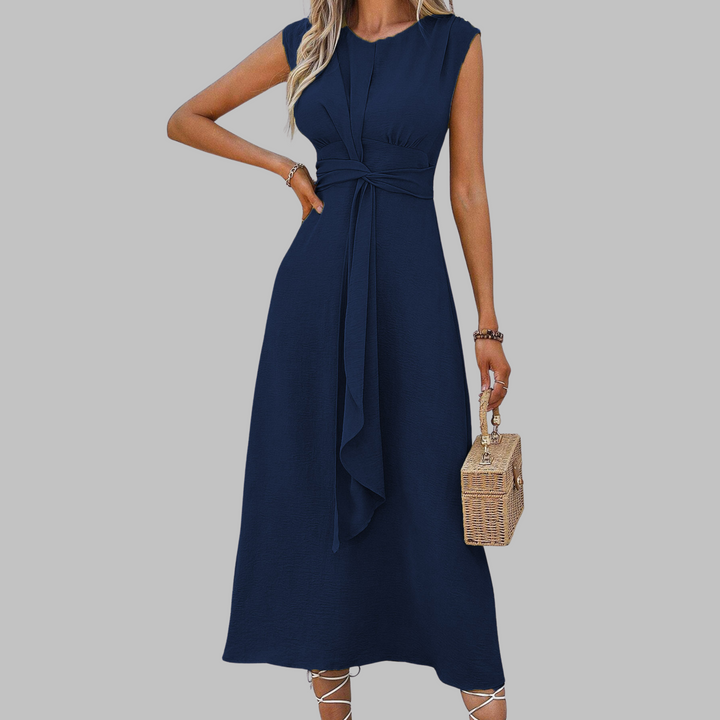 Reese™ | Vestido Maxi sin Mangas con Cuello Redondo