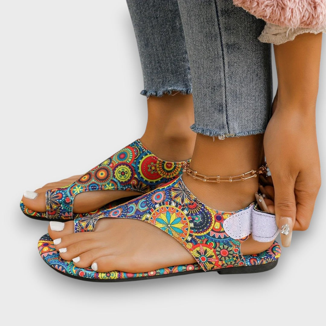 Sorima – Sandalias Boho con Patrón de Mandala