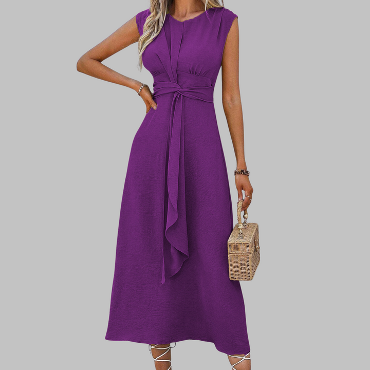 Reese™ | Vestido Maxi sin Mangas con Cuello Redondo