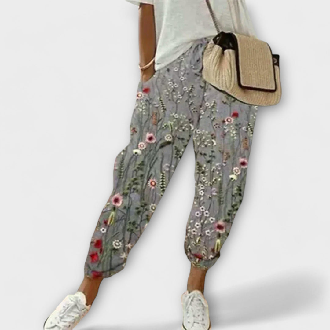 Burga - Pantalones cómodos de algodón y lana