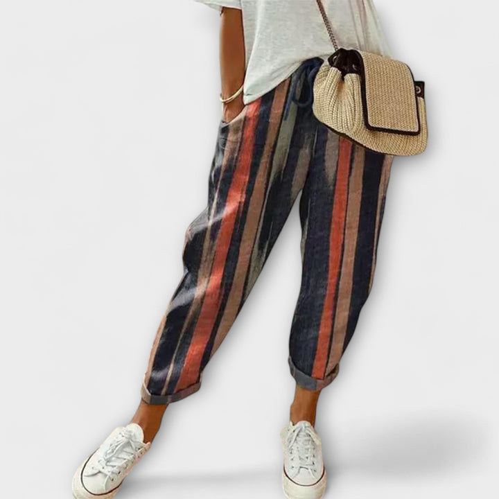 Burga - Pantalones cómodos de algodón y lana