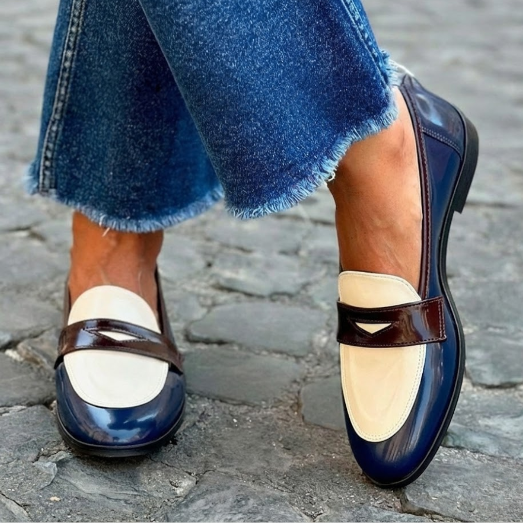 Claudia™ | Mocasines en Contraste