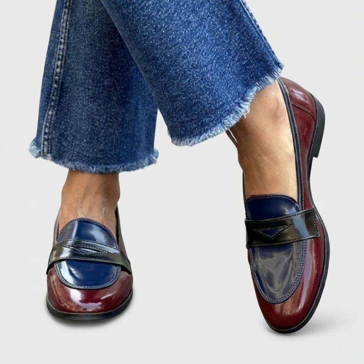 Claudia™ | Mocasines en Contraste