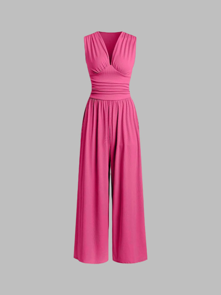 Valentina | Mono Elegante sin Mangas de Pierna Ancha