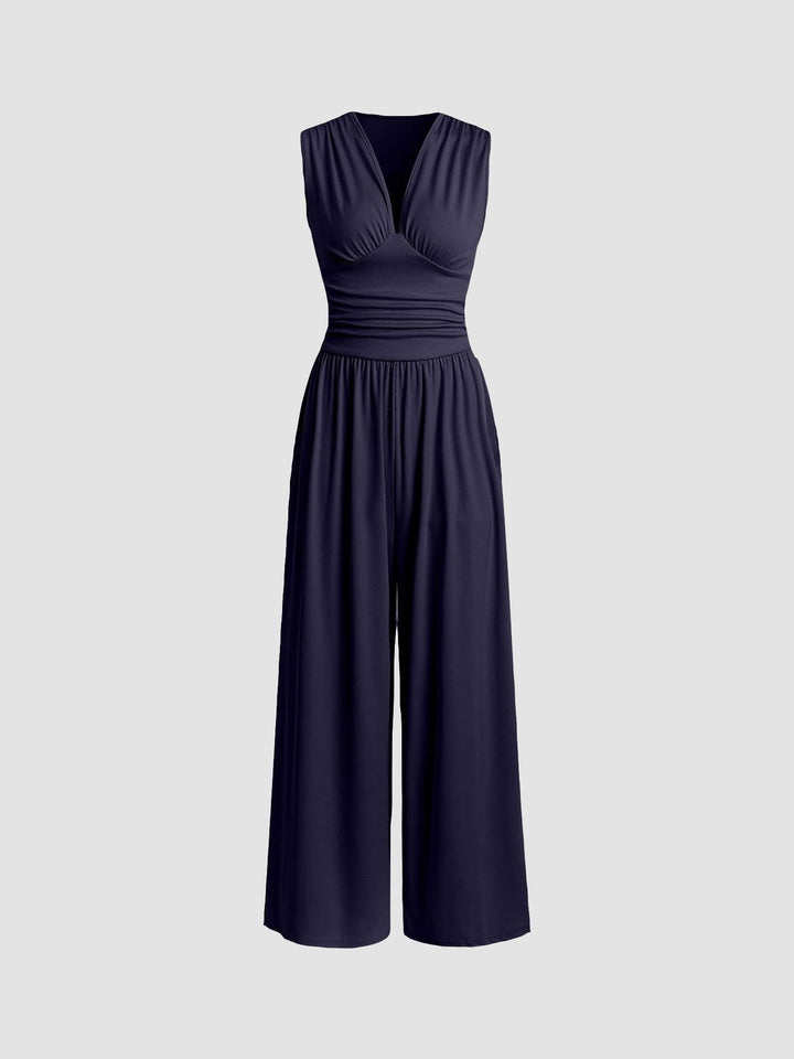 Valentina | Mono Elegante sin Mangas de Pierna Ancha
