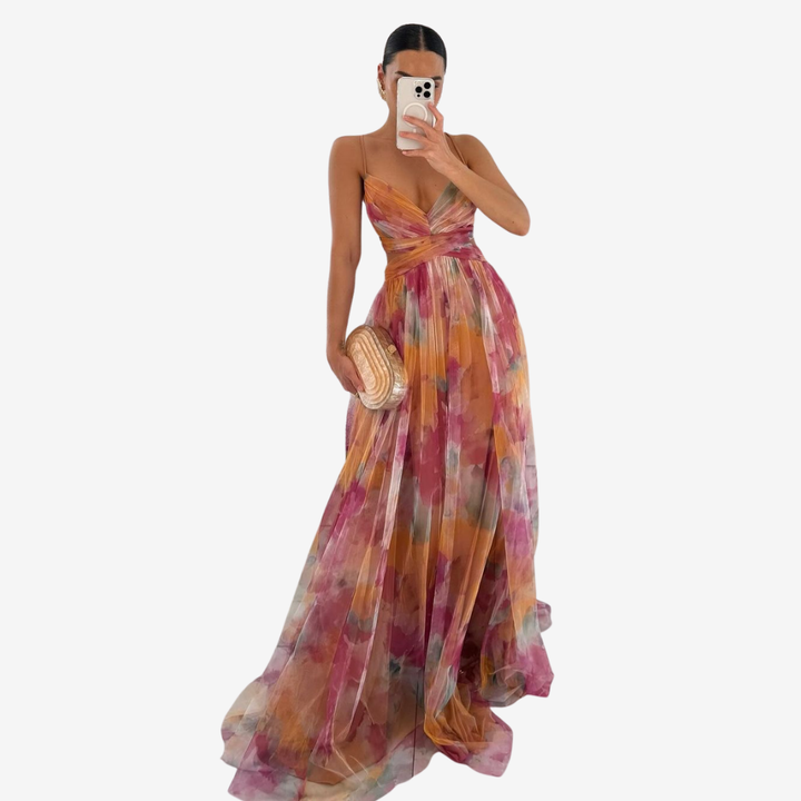 Léonie | Vestido Maxi Elegancia Floral