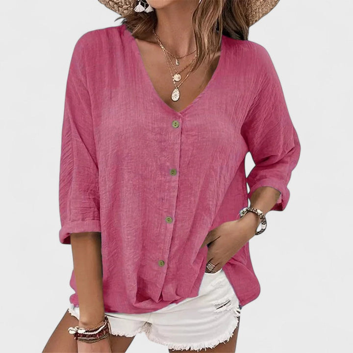 Anna - Blusa de lino de verano