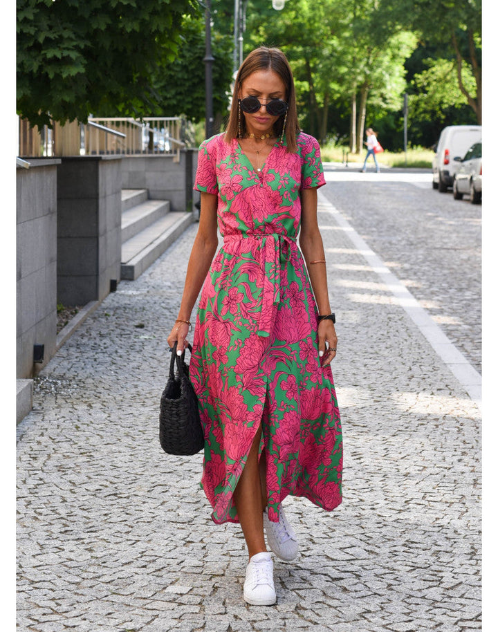 Tzahalit™ | Vestido Floral con Escote en V Estiloso