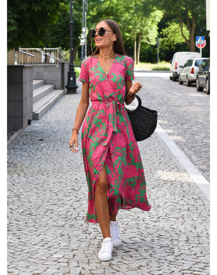 Tzahalit™ | Vestido Floral con Escote en V Estiloso