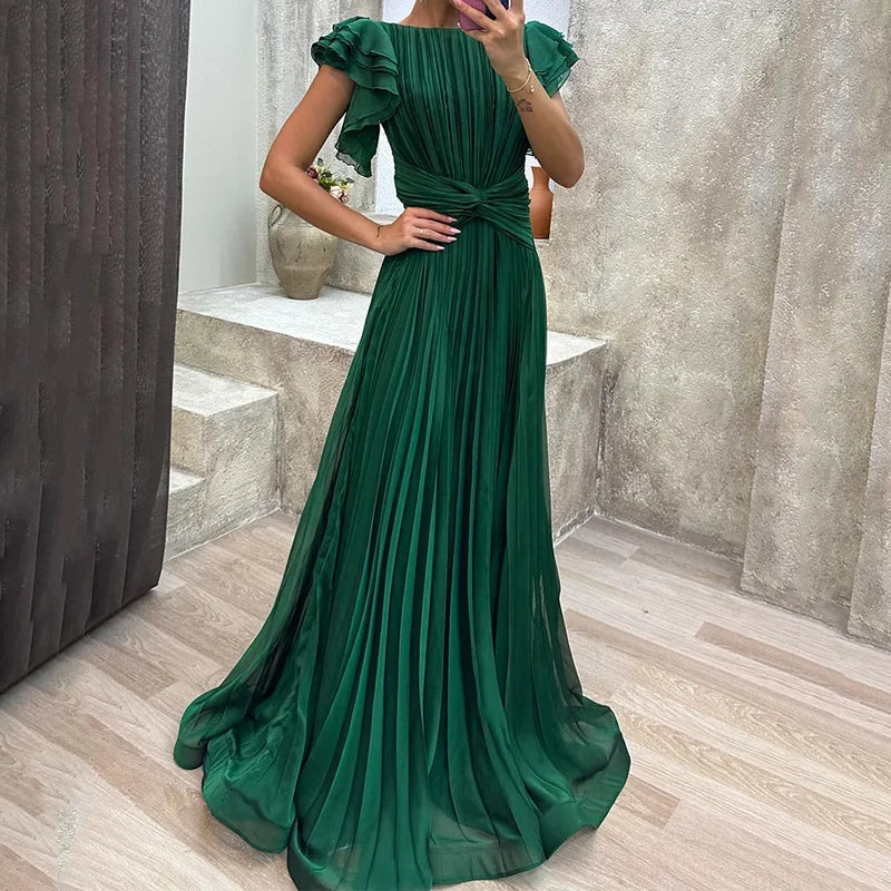 Vestido Rory de Noche con Pliegues