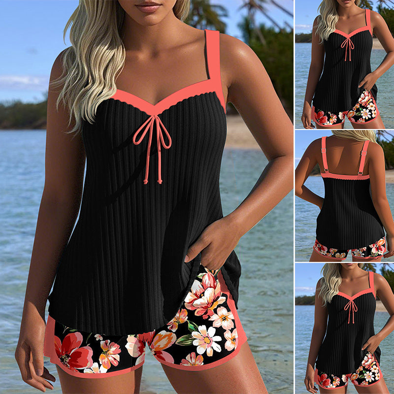 Adalyn | Conjunto de Tankini con Estampado Floral