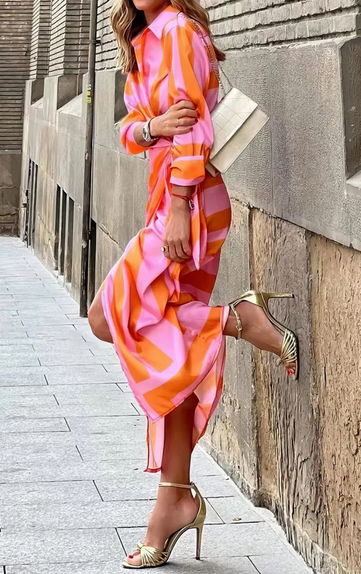 Elvina - Vestido Envolvente Impreso