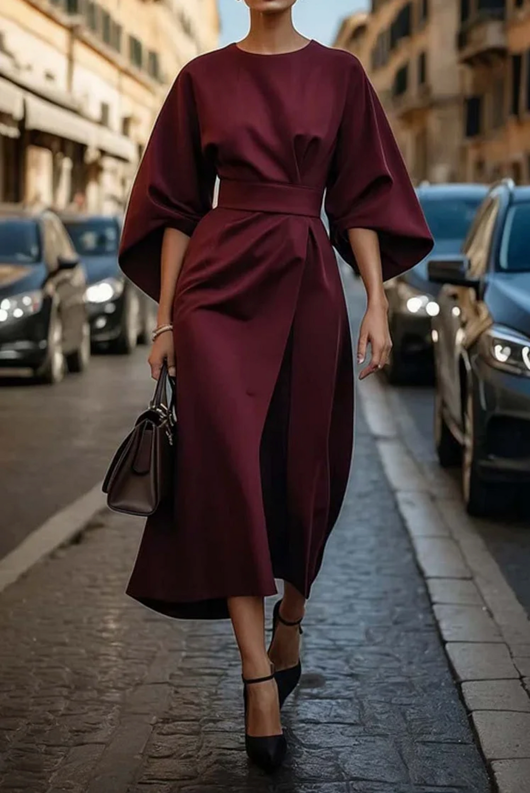 Matzliah™ | Vestido Elegante con Mangas de Linterna