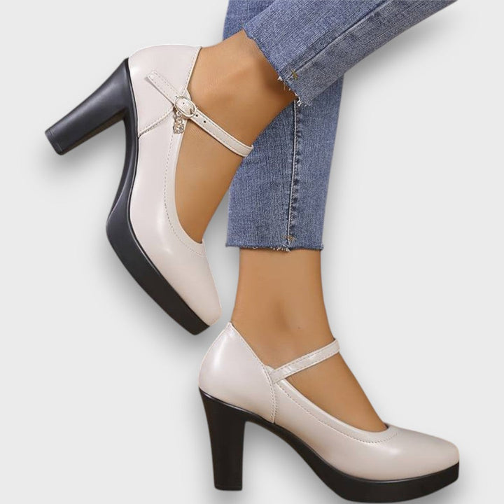 Zoe – Tacones Elegantes con Tacón de Bloque