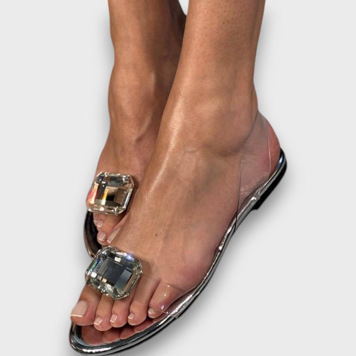 Lucienne – Sandalias de Cristal Transparentes