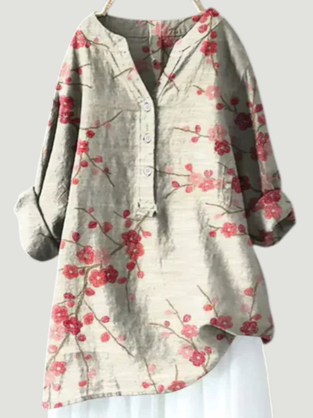 Elidi™ | Blusa de lino transpirable y cómoda con botones