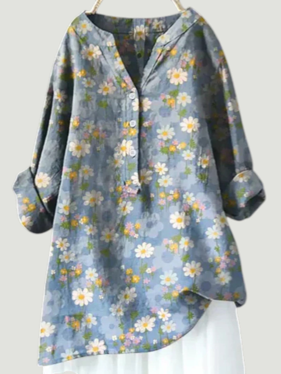 Elidi™ | Blusa de lino transpirable y cómoda con botones