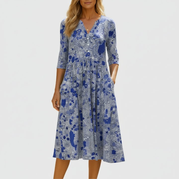Harlow | Vestido Midi Elegante con Escote en V