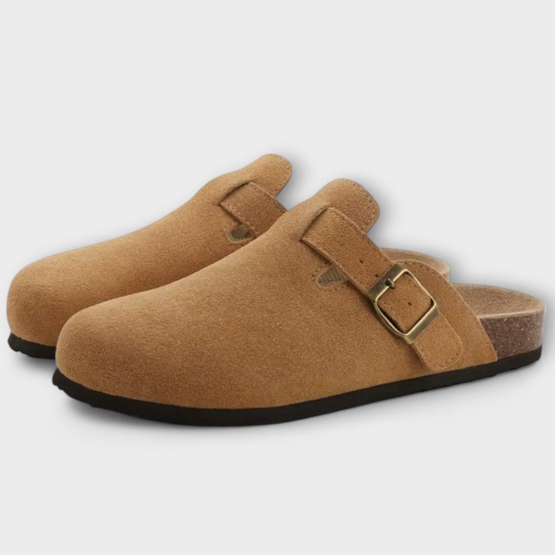 Mavira – Zapatillas de casa cómodas con plantilla de corcho