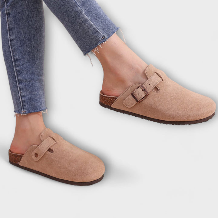 Mavira – Zapatillas de casa cómodas con plantilla de corcho