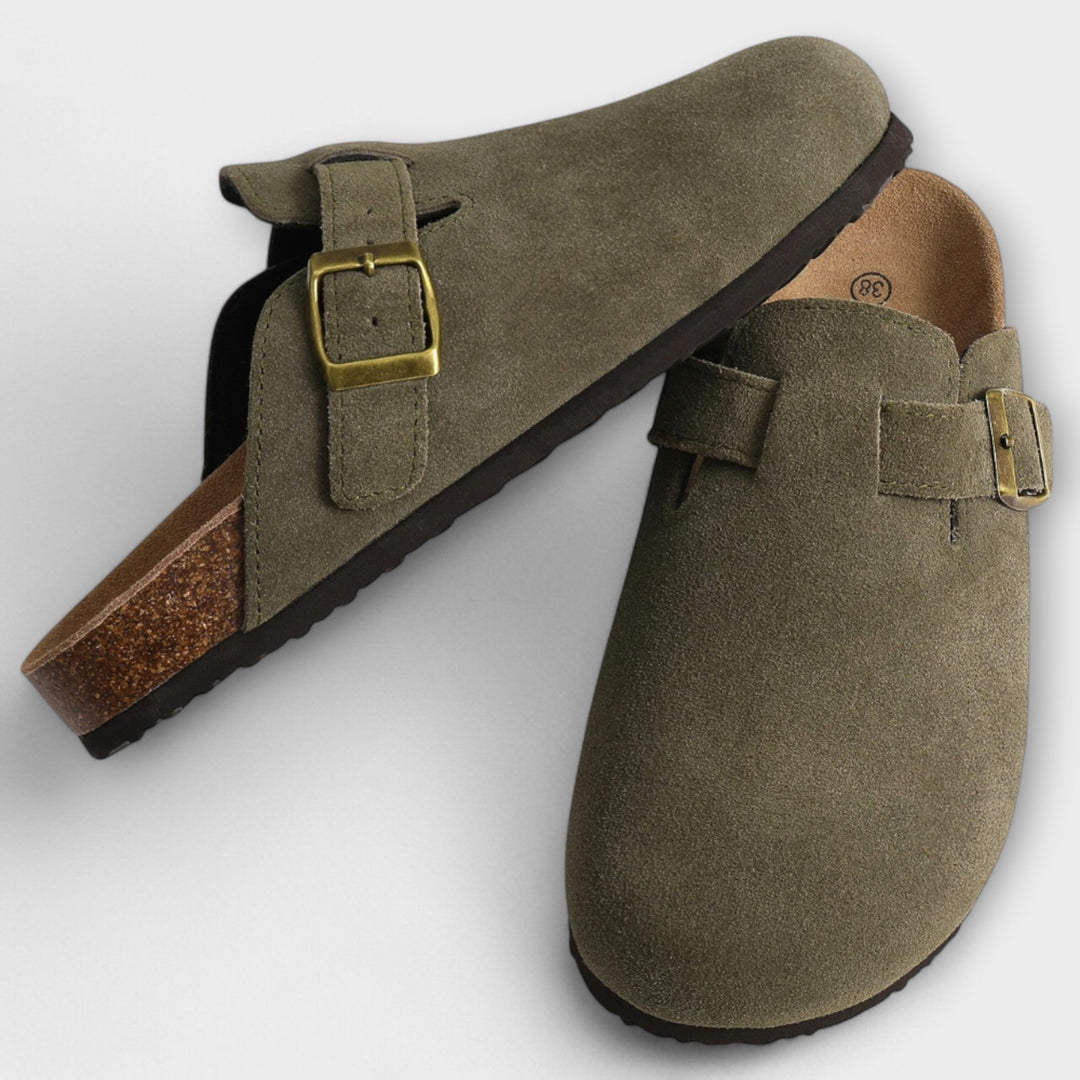Mavira – Zapatillas de casa cómodas con plantilla de corcho