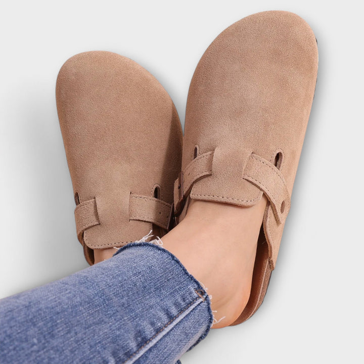 Mavira – Zapatillas de casa cómodas con plantilla de corcho