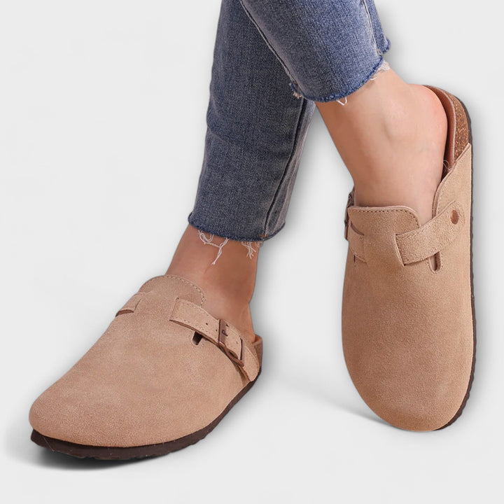 Mavira – Zapatillas de casa cómodas con plantilla de corcho