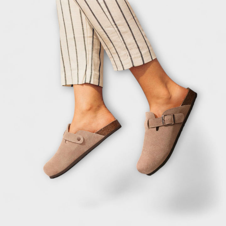 Mavira – Zapatillas de casa cómodas con plantilla de corcho