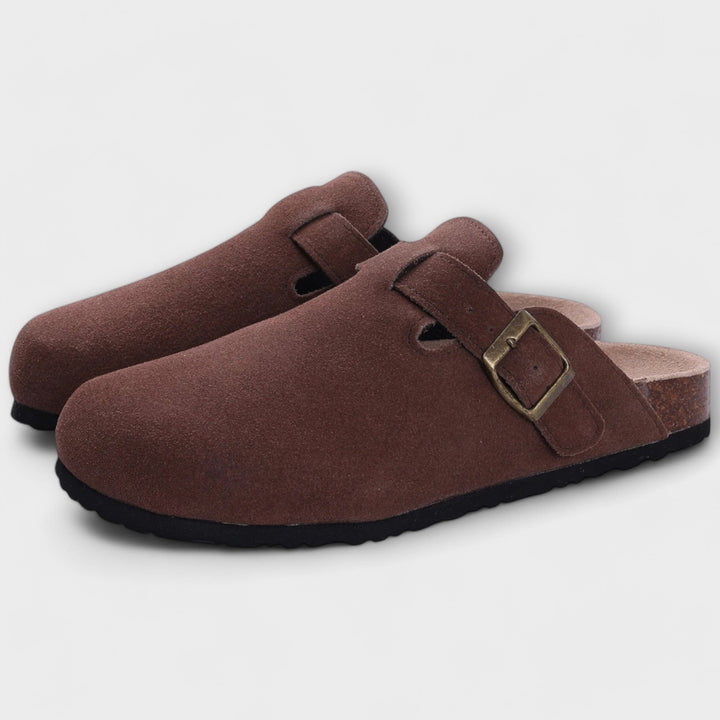 Mavira – Zapatillas de casa cómodas con plantilla de corcho