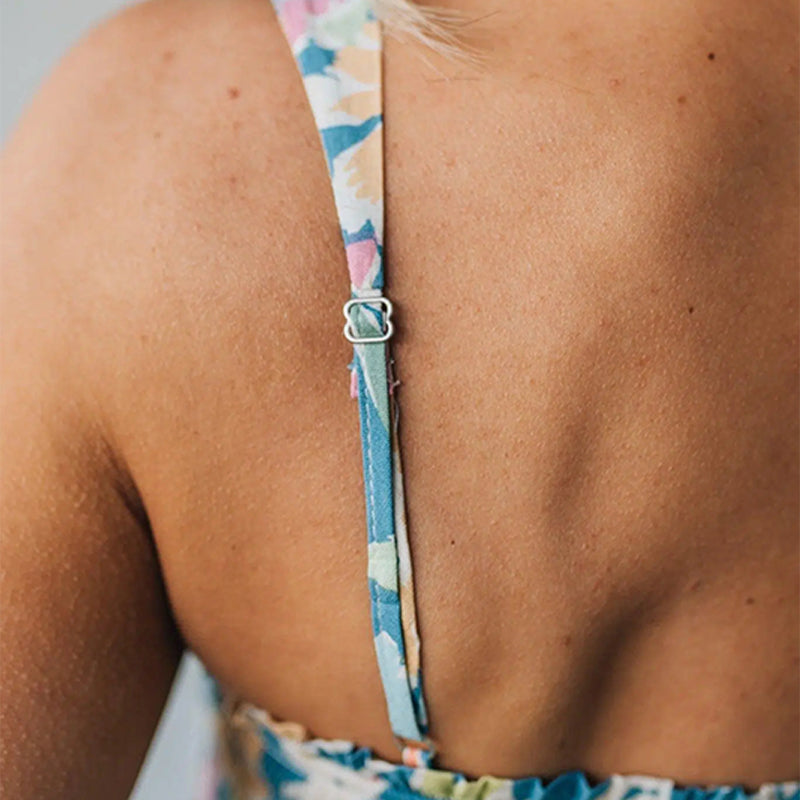 Paloma™ | Vestido Maxi Floral con Cuerpo Fruncido y Tirantes Ajustables